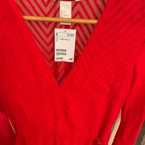 H&M Size 4 Red Dress